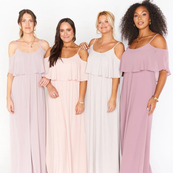 Show Me Your MuMu Caitlin Ruffle Maxi Dress Size M - Picture 3 of 5